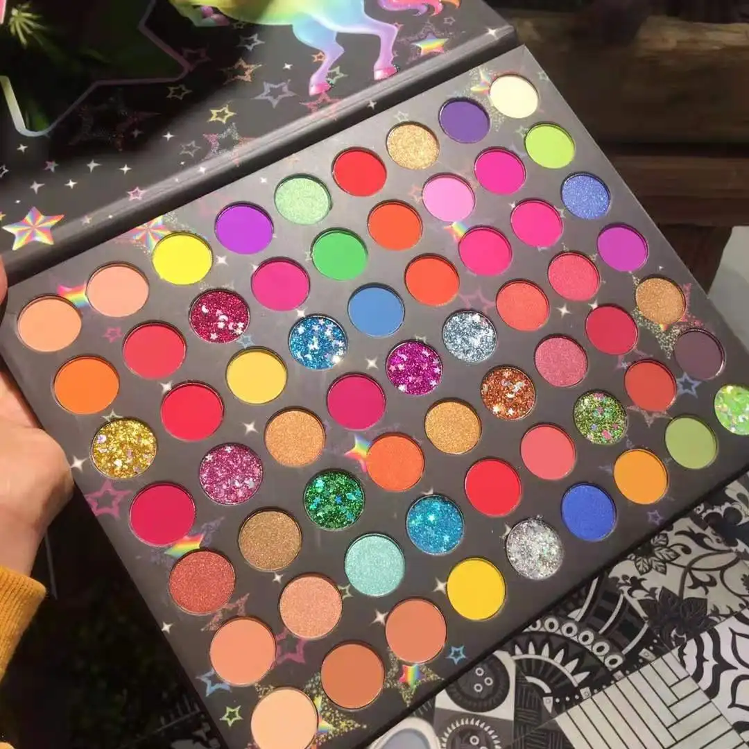 

63 цвета блестящие тени для век с единорогом матовые блестящие тени для век неоновые пигменты