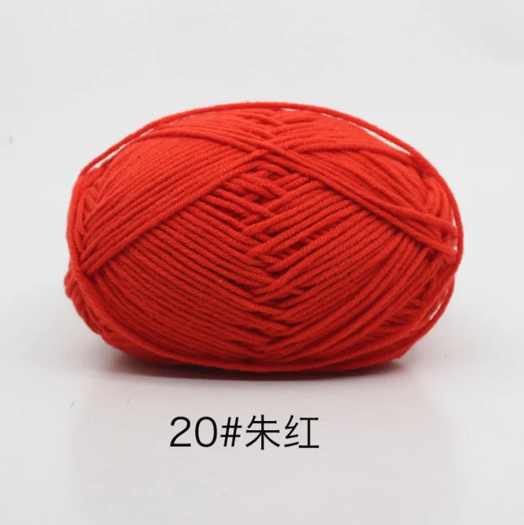 20 Mylb Skeins мягкие ручные вязаные детские крючки для вязания шерстью расчесывание хлопчатобумажная пряжа молочного цвета 4 Plys Hot 50 г/шт - Цвет: 20