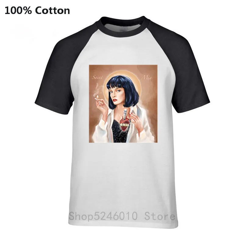 Фильм Holy Миа Уоллес целлюлозная фантастика Футболка Мужская/Женская мода лето