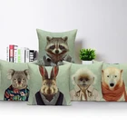 Чехол для подушки с изображением мистера животного, коала, панда, медведь, домашний декор, индивидуальные подушки Чехол для дивана, автомобиля