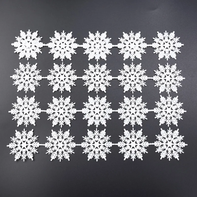 10 шт. пластиковые белые снежинки Рождественские елочные украшения для дома