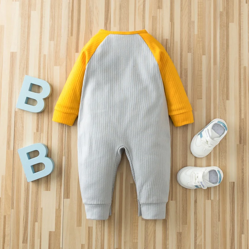 

Newborn Boy Romper Long Sleeve Autumn Winter Floral Print Baby Romper For Girl Cute Ruffle Infant Body Jumpsuit