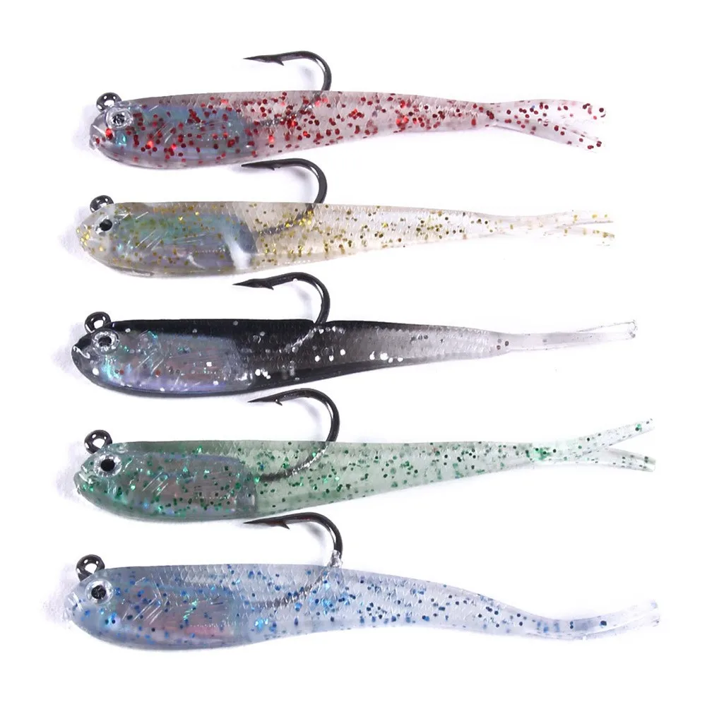 

​5PCS Fishing Lures 7.5cm/5g Soft Baits Bionic Fake Artificial Bait Yellowcheck Bass Pikes Fish Lure Fishing Tackle Accessories