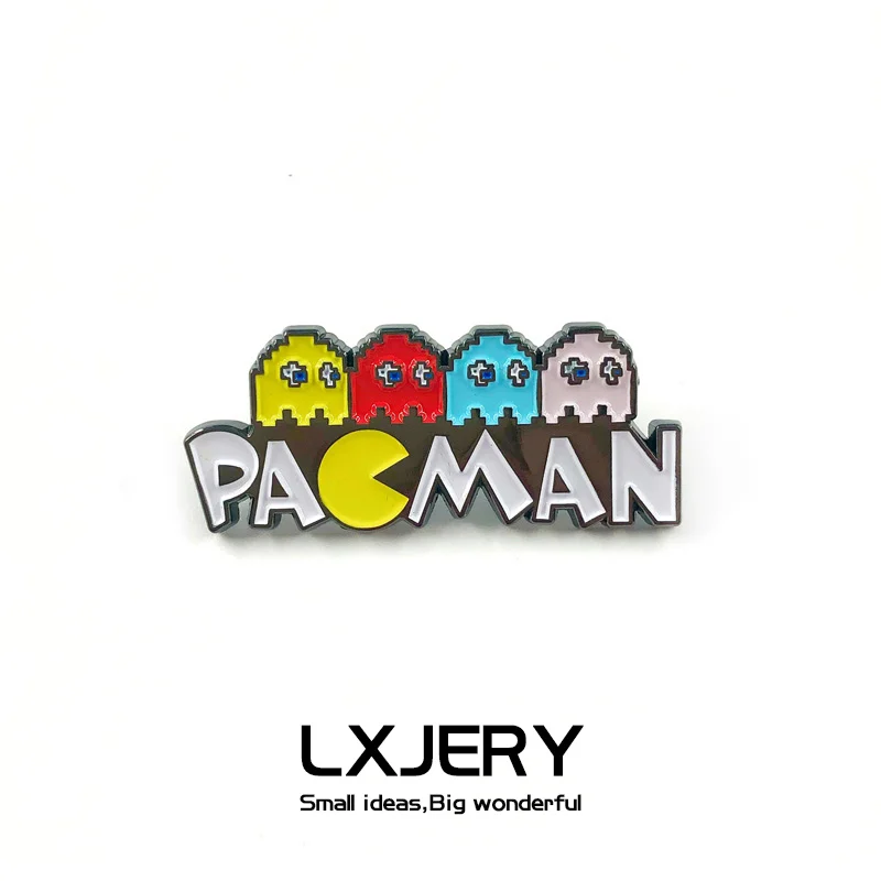 Мультфильм PACMAN на булавке значок рюкзак забавная брошь с изображением героев игр