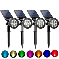solar lawn 7led light outdoor waterproof garden colorful color changing decorative light rgb lighting tree plug in the ground