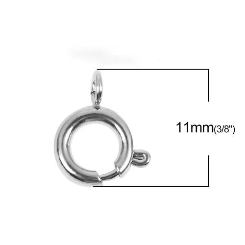 5 шт. 304 болт из Нержавеющей Стали Застежками пружинного кольца серебряный Цвет 11