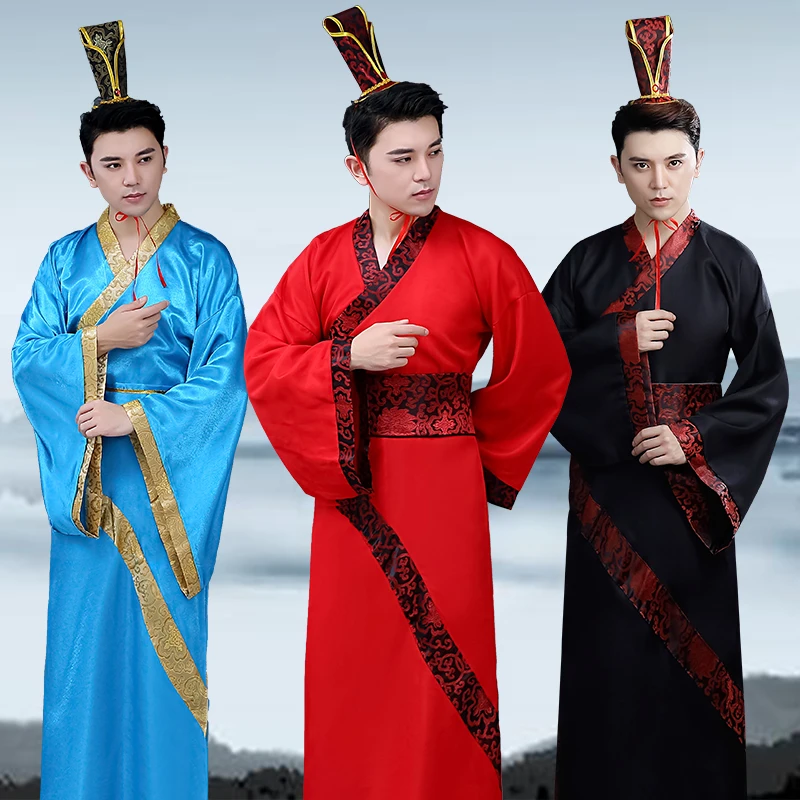 

Chinese Ancient Traditional Hanfu Robe Han Dynasty Cosplay Stage Wear Classical Dance Costume Folk Festival Outfit Performance