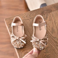 children shoes 2022 new girls princess leather shoes sequins rhinestones shining girls party wedding kids shoes e460