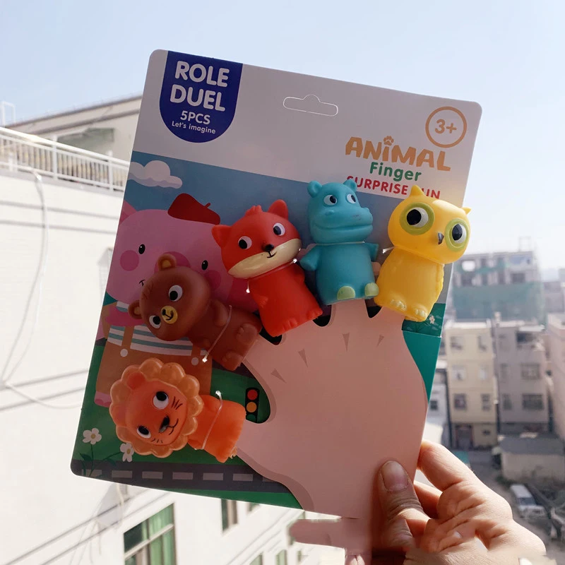 5 шт. в наборе пальчиковые игрушки Животные милые куклы реалистичные