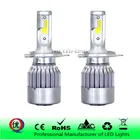 Новые поступления H 7 H11 H1 H3 9005 9006 COB светодиодный головной светильник лампы H4 (Подол короче спереди и длиннее сзади) Луч 72W фары для 8000LM 6500K4300 К авто светодиодный светильник