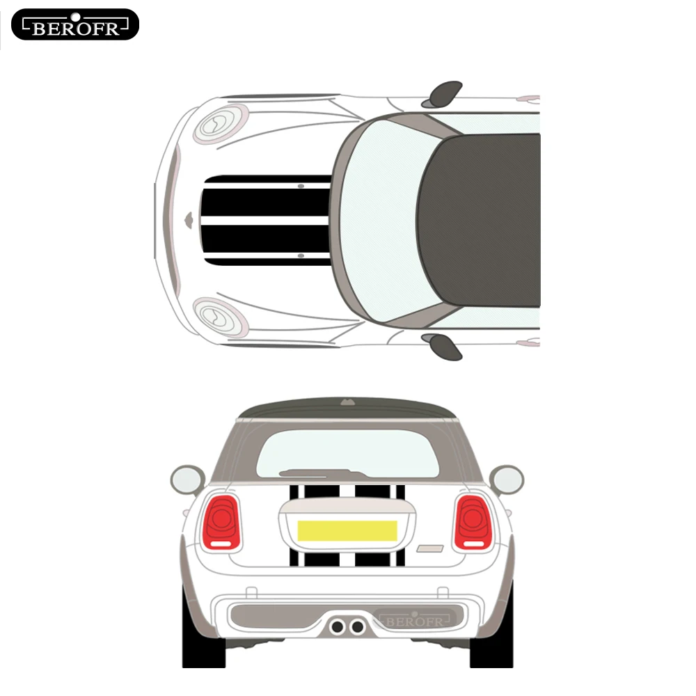 

Car Hood Bonnet Stripes Sticker Trunk Tail Gate Decal For MINI John Cooper Works F56 F55 F57 R56 R57 R58 R59 JCW Car Accessories