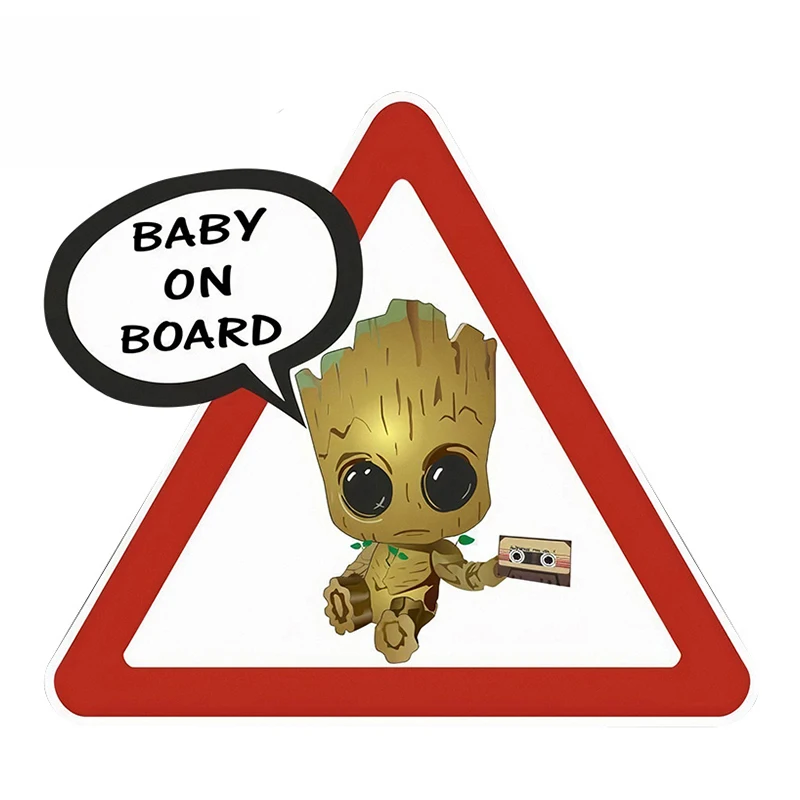 

Funny Warning Car Stickers Baby on Board Super Hero Decal for Window Bumper Waterproof Sunscreen Decals PVC,13cm*11cm