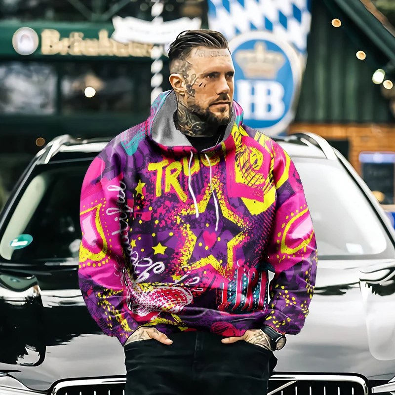 Весна Осень Зима 2021 Праздничная Мужская толстовка в стиле хип-хоп забавные