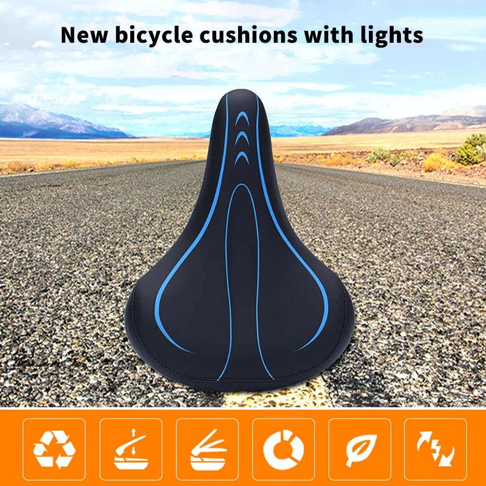 

Road MTB Moutain Bike Wide Soft Pad Bicycle Saddle Cycling Big Bum Wide Saddle Seat Comfort Cushion Cycling Bicycle Parts