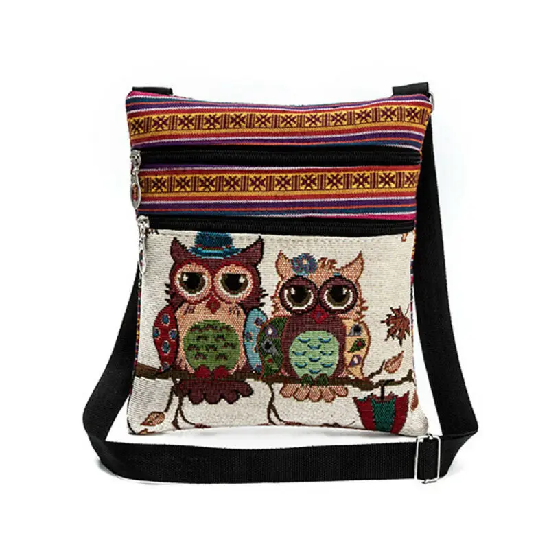 Женская школьная сумка мессенджер ew Bird Owl винтажная через плечо|Сумки для вещей| |