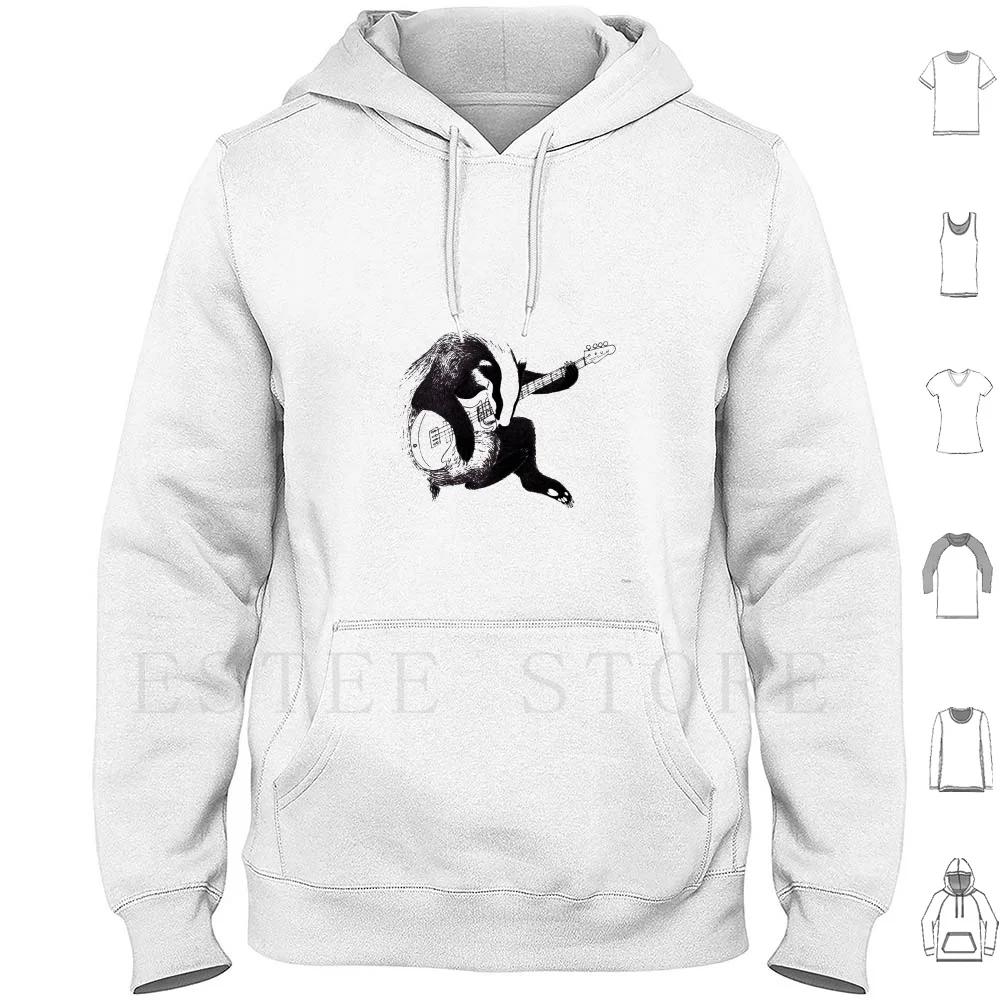 

Bassist Badger Hoodies Badger Animal Music Basse Guitar Black And White