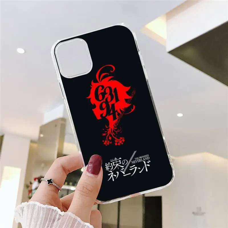 

Anime The Promised Neverland Phone Case For iphone 12 11 8 7 6s 6 5 5s 5c se plus mini x xs xr pro max Transparent soft