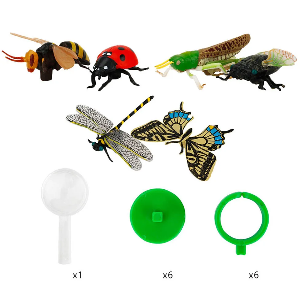 

New Learning Toys Science And Education Cognition Model Simulation Insect Animal World Animals On Fingers 6pcs Simulation Insect
