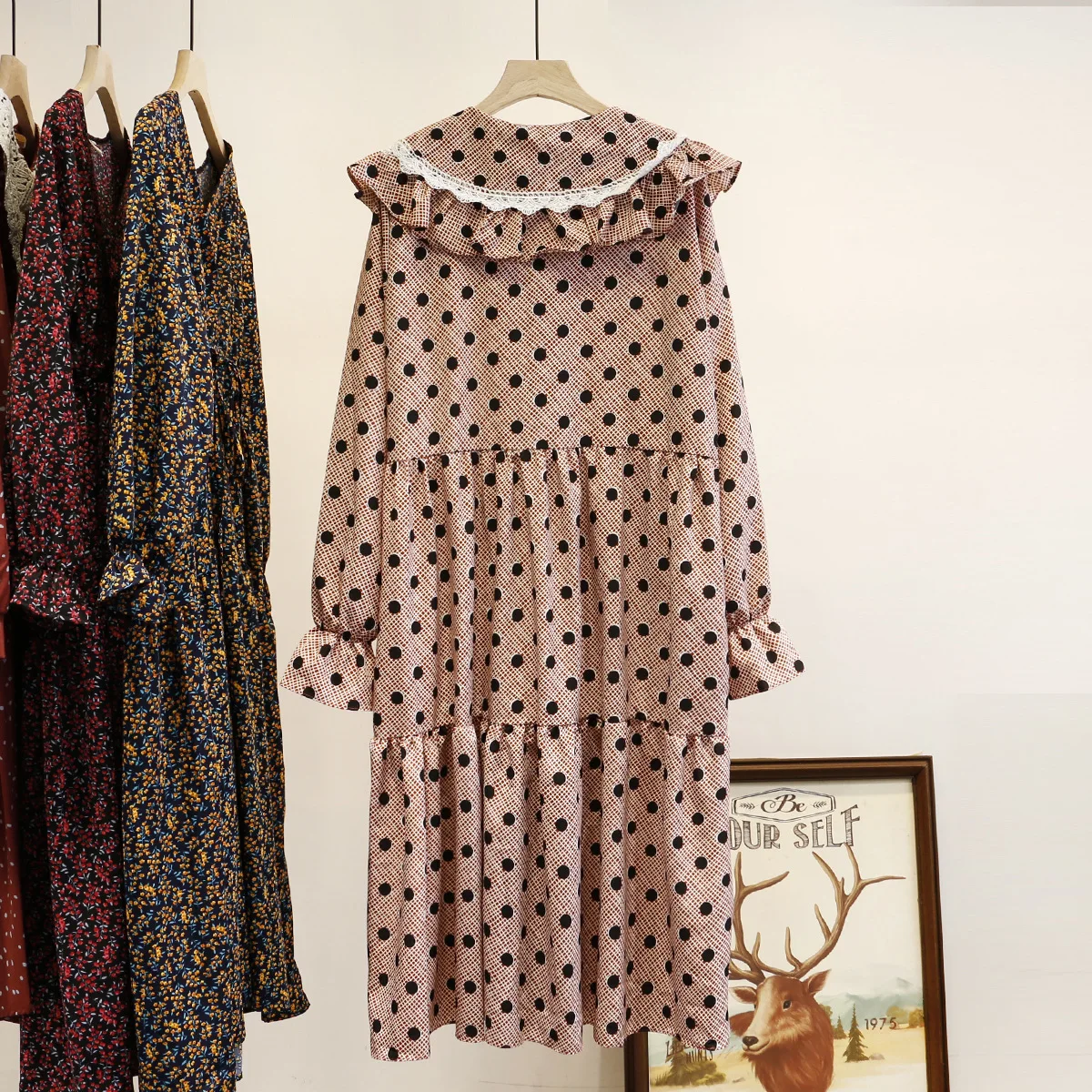 2020 весеннее платье в горошек для женщин большие размеры обтягивающие