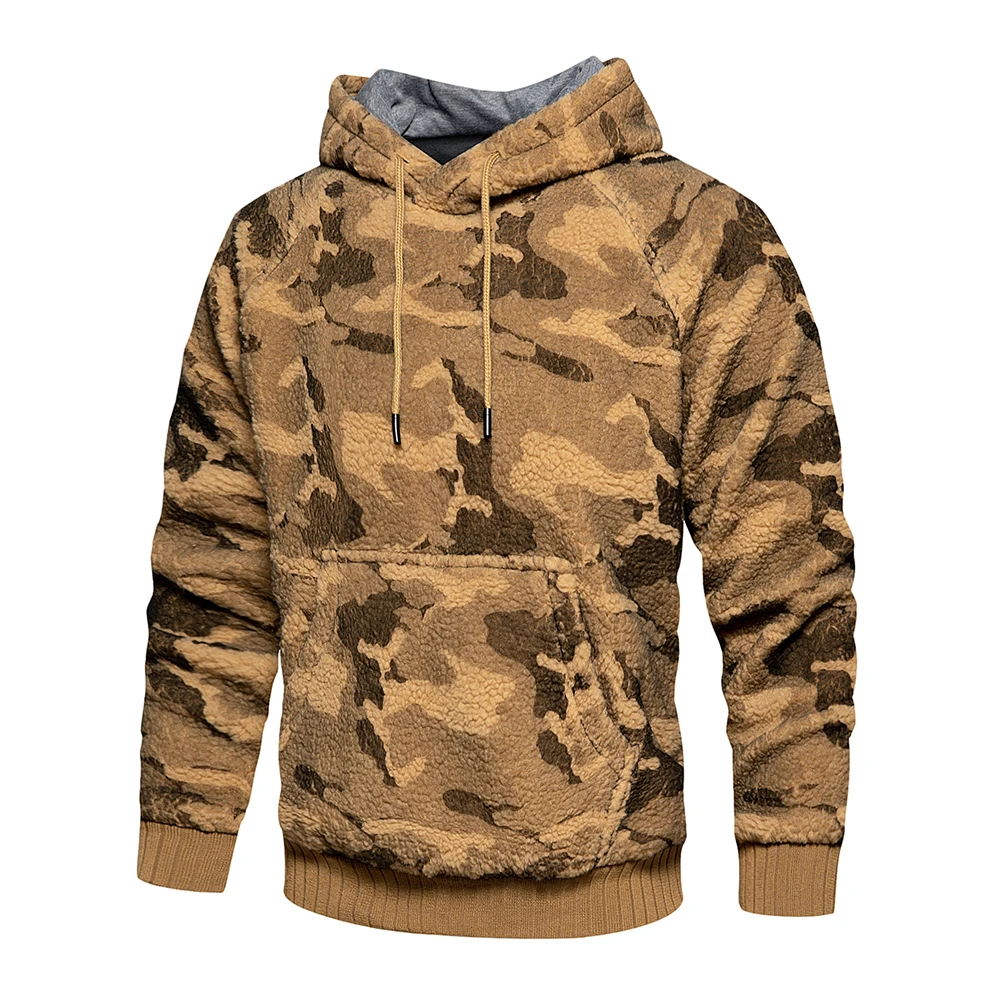 

2020 autumn and winter man new trend loose casual hooded pullover sweatshirts male teenager camouflage hoodies men thick coat