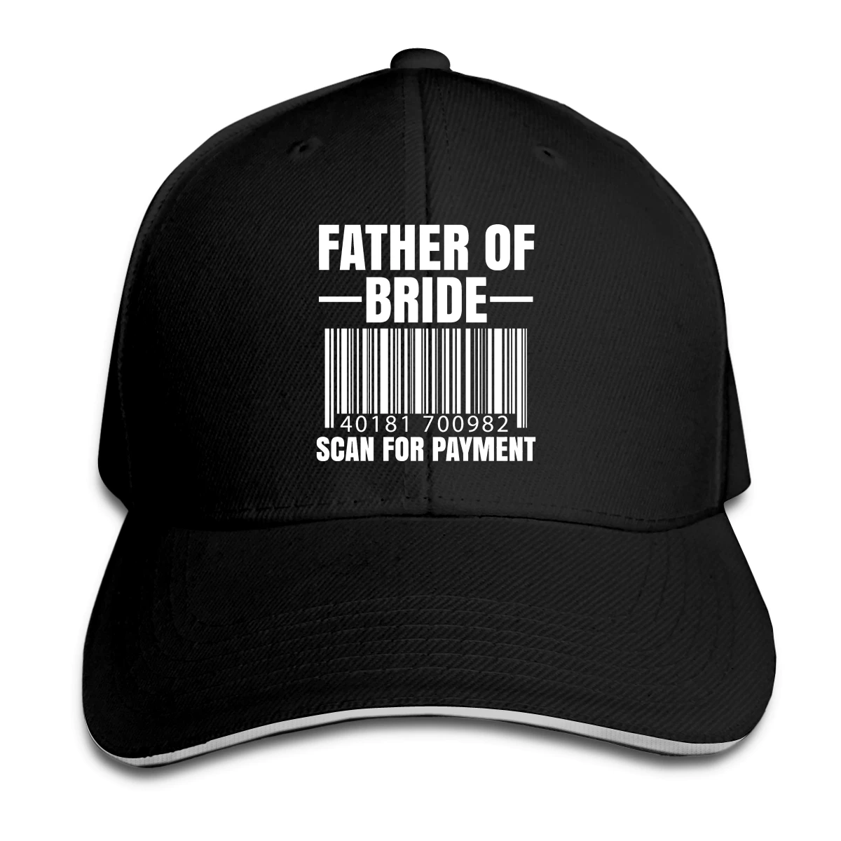 

Father Of The Bride Scan For Payment Hat Baseball Cap for Men Women Fashion Adjustable Sun Hat
