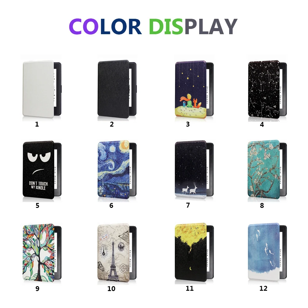 

Luxury Leather Cover for Amazon Kindle Paperwhite 1/2/3/4 Case for Ultra Slim Leather Smart Case Magnetic 6" e-Books Reader Cove