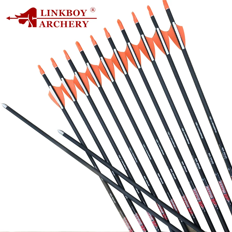 Linkboy стрельба из лука 6 шт. ID4.2mm 30 ''углеродистый наконечники для стрел 80gr 1 75