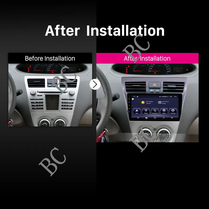 9 &quotAndroid 10 0 Автомобильный мультимедийный плеер GPS стерео для Toyota VIOS 2007 13 навигация