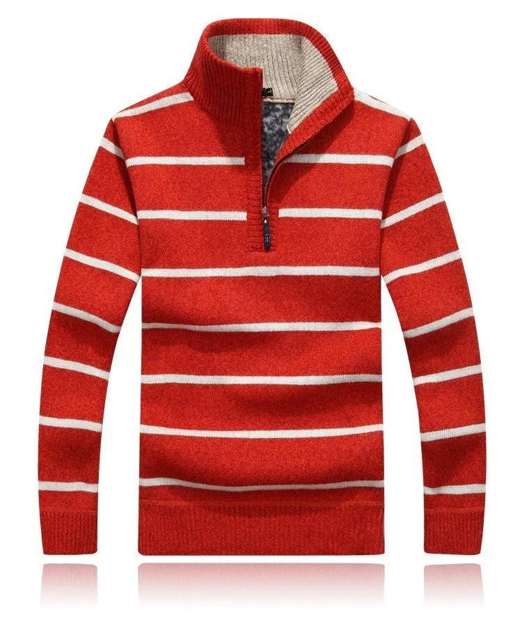 Осенняя новинка мужской полосатый свитер пуловеры мужские зимние толстые