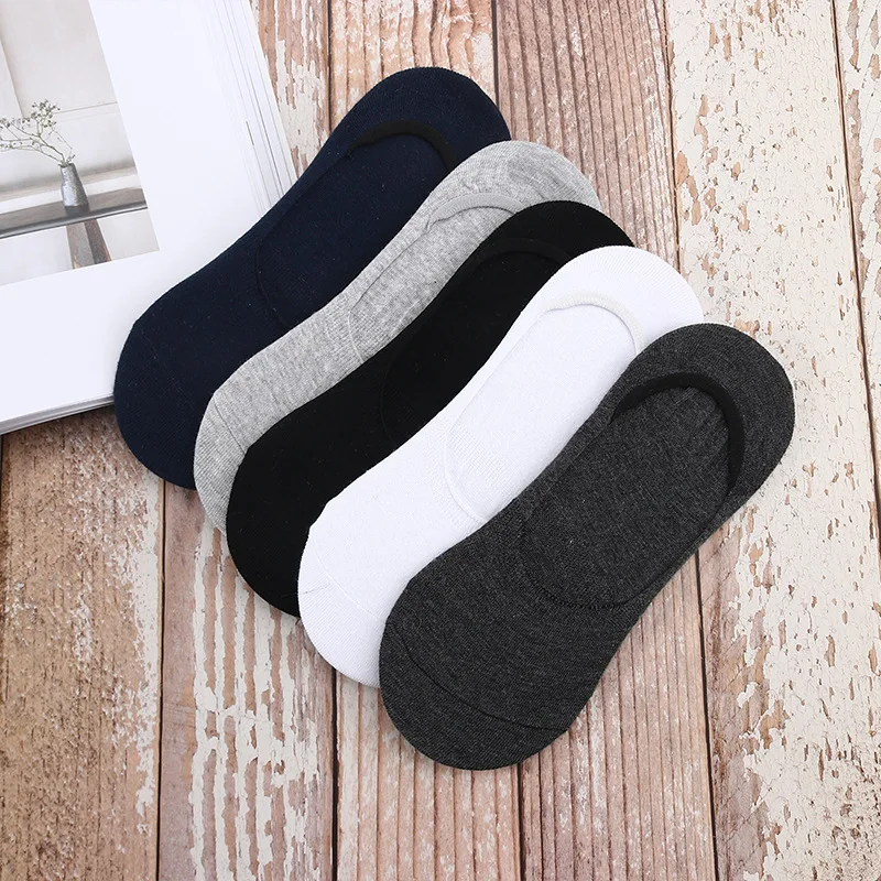 2021 New Arrival 5 pair/Lot Solid Ankle SockS in Set Shallow Invisible Socks Breathable Anti-friction Socks 35-41 Dropship