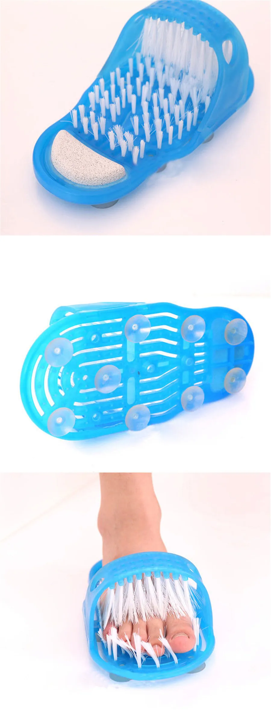 

New Foot Gift Shower Feet Cleaner Scrubber Bath Brush Bristle Massager 2