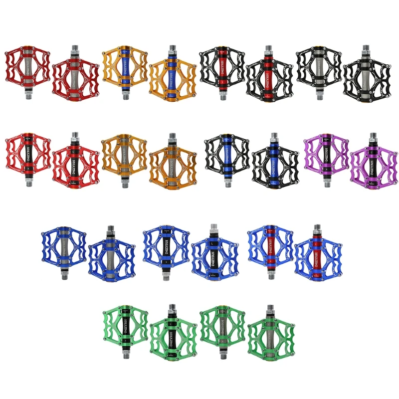 

1 Pair Road Mountain Bike Non-slip Flat Pedals CNC Aluminum Alloy 3 Sealed Bearings Pedals MTB Bicycle Cycling Accessory