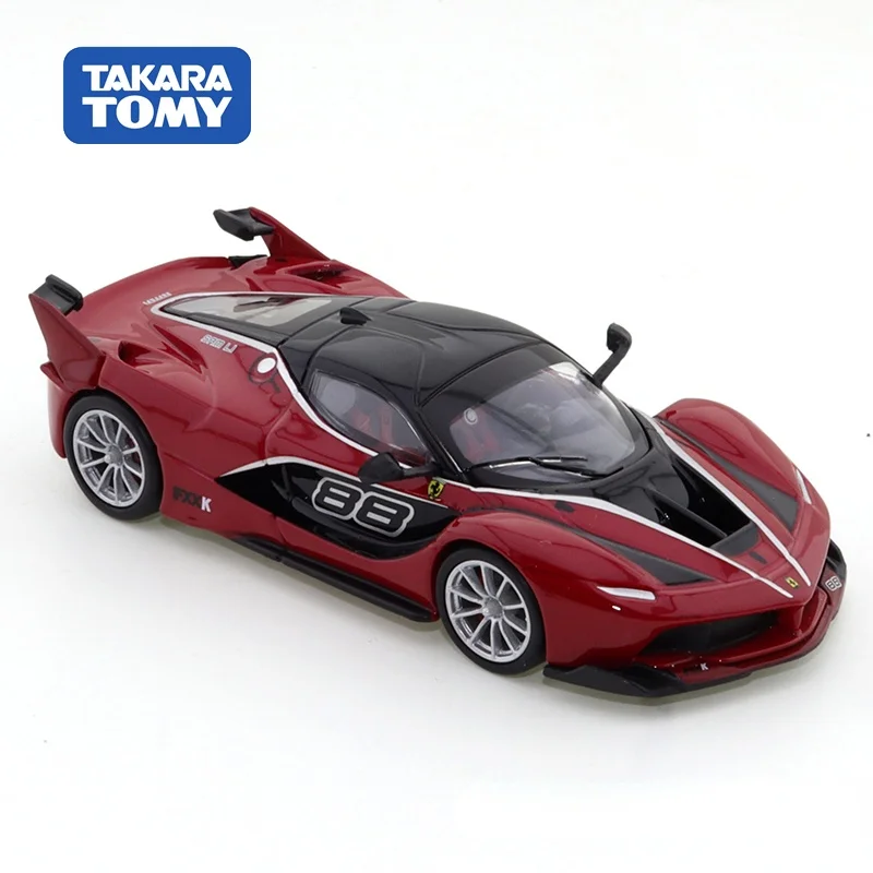 

Модель спортивного автомобиля Tomy Ferrari Diecast 1/64 FXX K, модель автомобиля из сплава, детские образовательные коллекционные игрушки