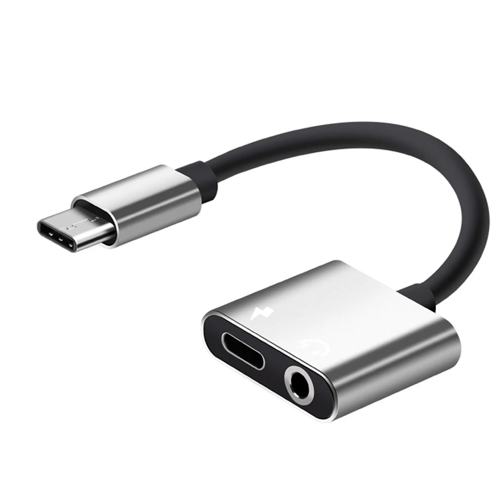 FONKNEN 2 в 1 usb type C до 3,5 мм конвертер USB-C адаптер для быстрой зарядки адаптер для наушников Разъем для наушников кабель для зарядки