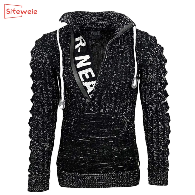 SITEWEIE новые винтажные свитера для мужчин зимние теплые шерстяные топы Модные