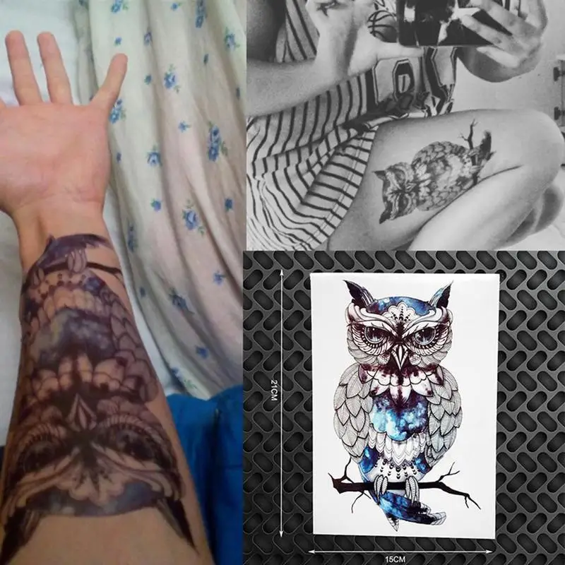 

Campus Hot Sale Tattoo Transfer Sticker Owl Flower Animal Tattoo Waterproof MC691 Arm Sticker Tattoo L5I2