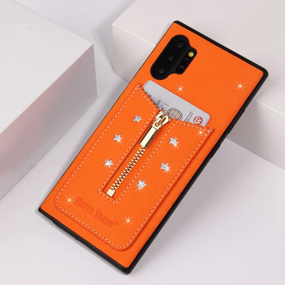 Модный чехол из мягкого ТПУ и поликарбоната для Samsung Galaxy Note 10 Plus блестящий