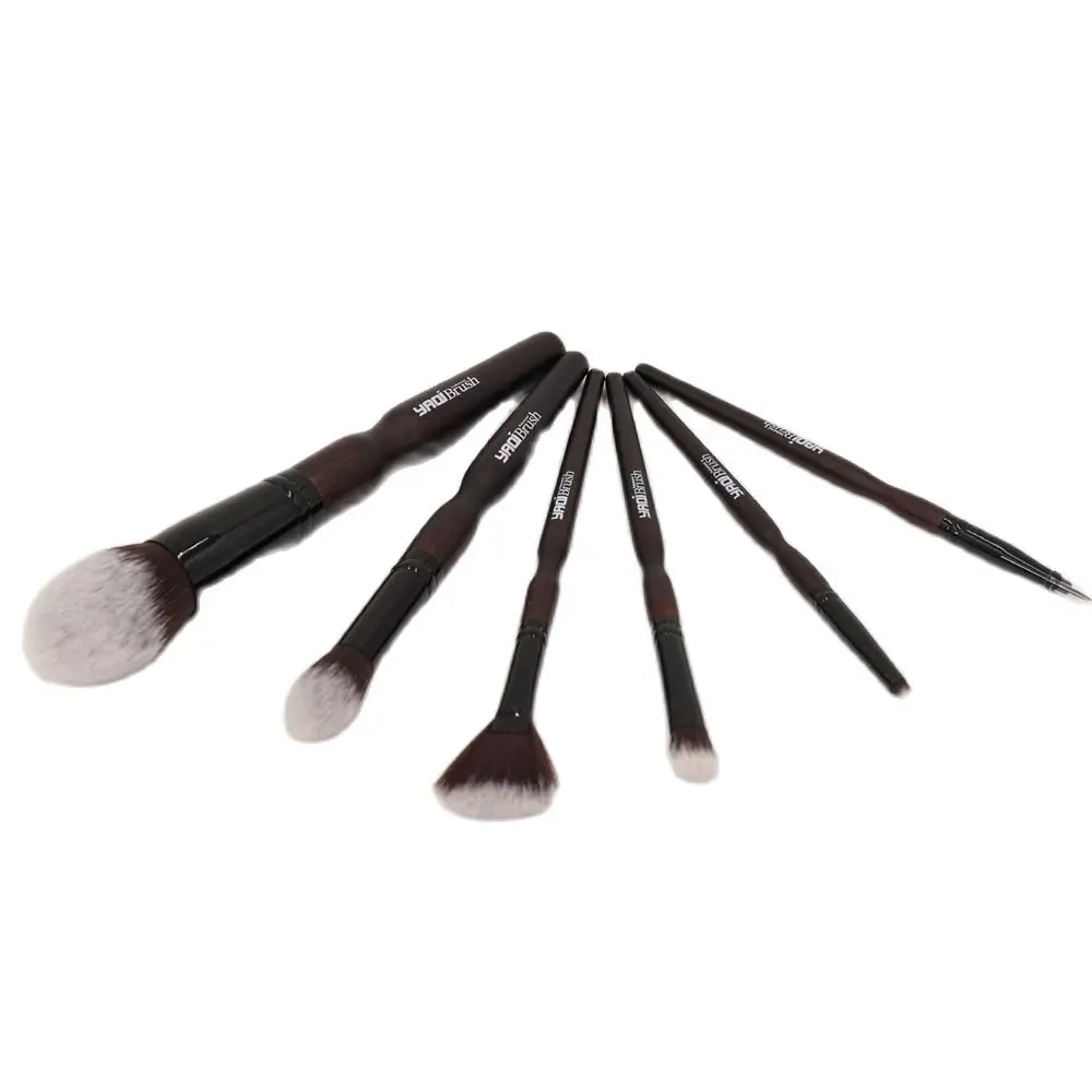 Набор профессиональных нейлоновых косметических кистей с чехлом 6 шт.|Аппликатор