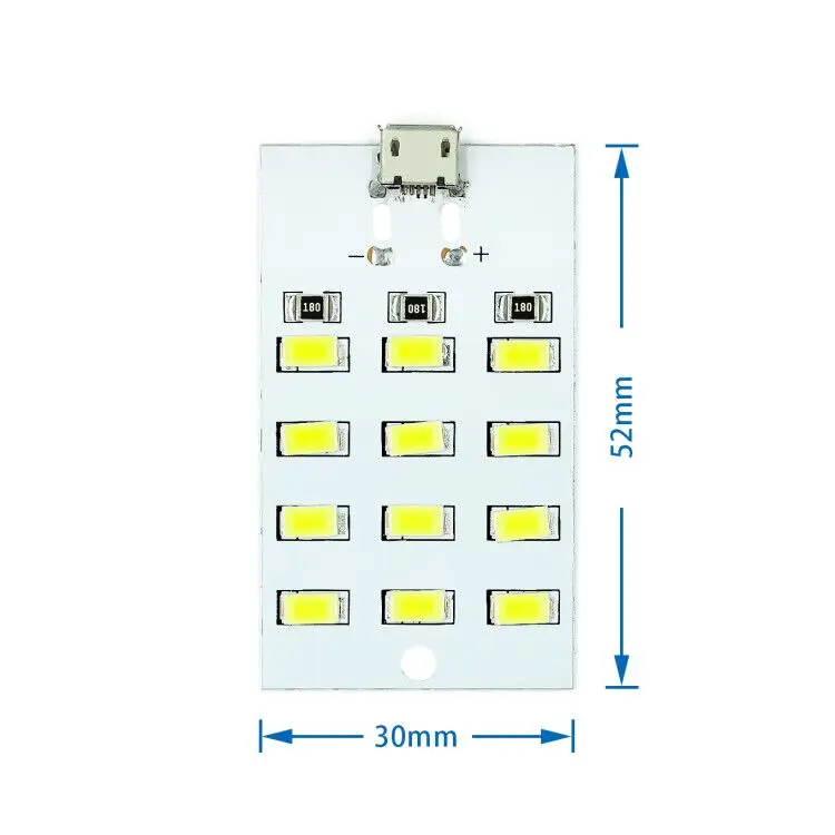 3PCS high quality 5730 smd 5V 430mA~470mA White Mirco Usb LED lighting panel USB mobile light Emergency night | Электронные