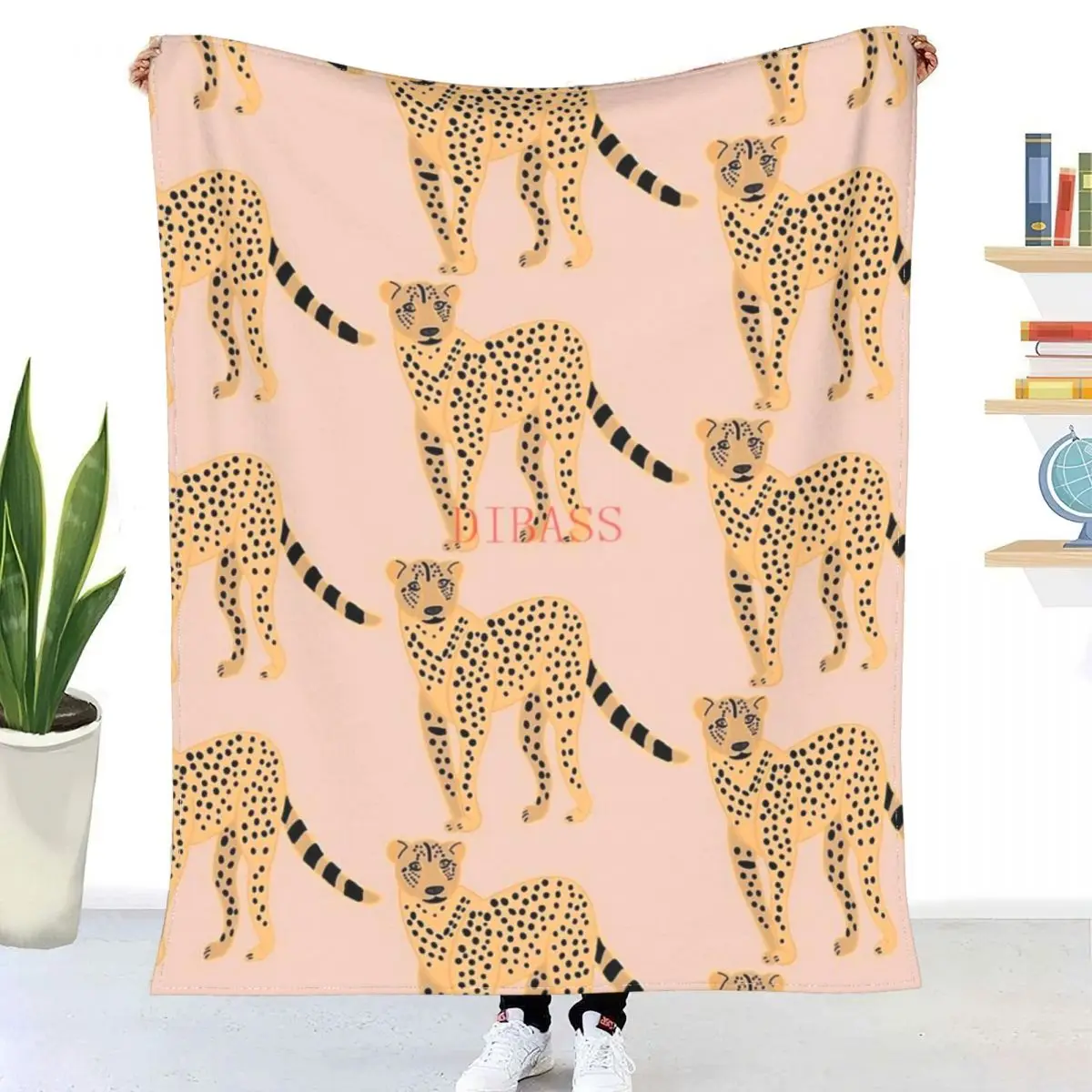 

Фланелевое покрывало с 3D-принтом в виде гепарда, покрывало для дивана