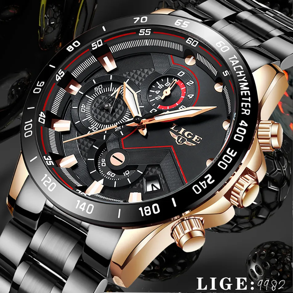 Montre Homme LIGE мужские s часы лучший бренд класса люкс военные спортивные часы мужские водонепроницаемые кварцевые наручные часы Relogio Masculino