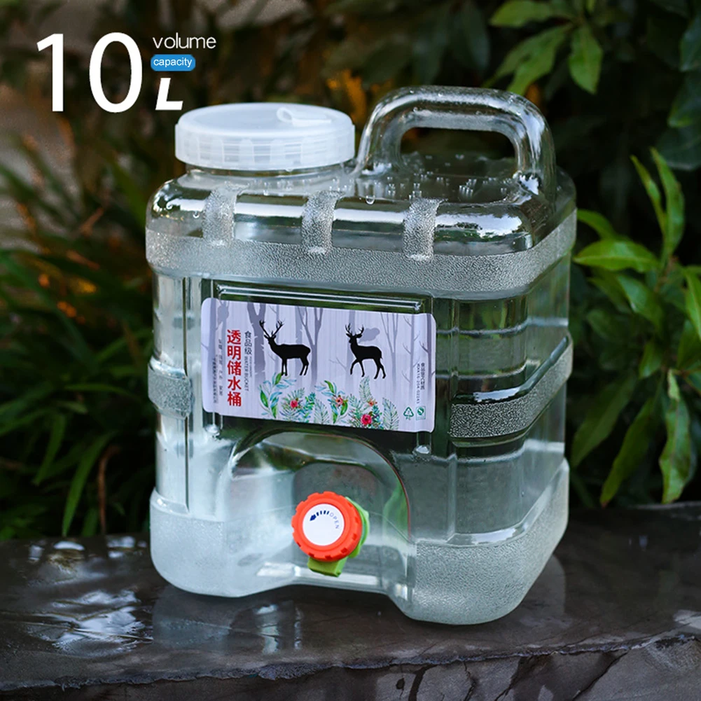 

10L 15L Capacity Outdoor Water Bucket Portable Driving Water Tank Container with Faucet for Camping Picnic Hiking