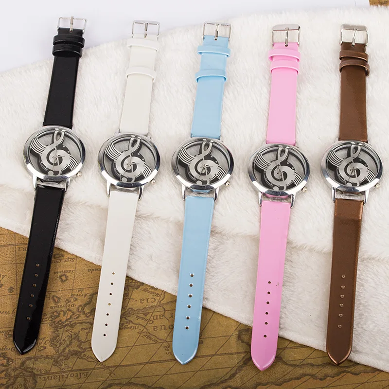 

Retro double-sided hollow music personality fashion watch male and female student watch