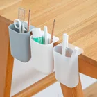 Новый пластиковый Настольный держатель для ручек, подставка для карандашей, стол, офисный Органайзер, настенная домашняя коробка для хранения канцтоваров, контейнер для хранения