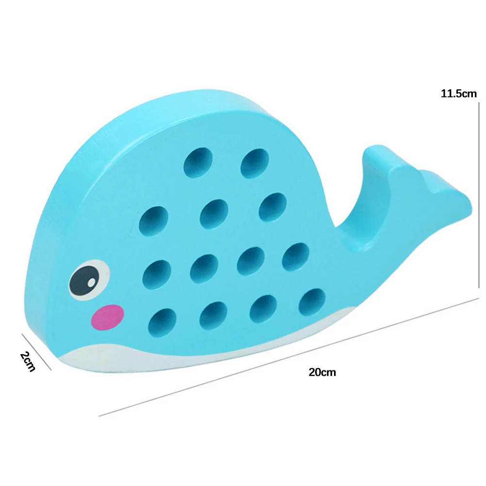 Утка Кит деревянная игрушка завязка нитка игра Искусство жизни раннее