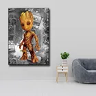 Плакаты с супергероями Диснея, Марвел, Стражи Галактики, постеры фильмов, украшение для детской комнаты, холст, декор Куадрос