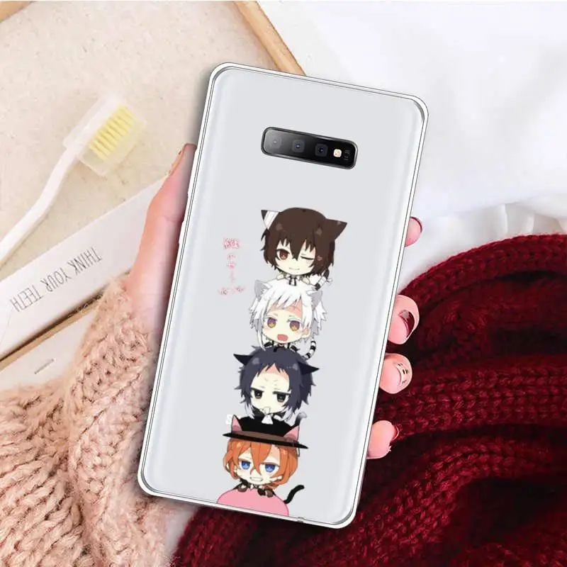 

Anime Bungou Stray Dogs Dazai Osamu Phone Case Transparent For Samsung Galaxy A 71 21s S note 8 9 10 plus 20 ultra