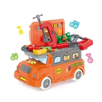mini engineering tool vehicle with lights music plastic repair tools toys kids play toy car tool set