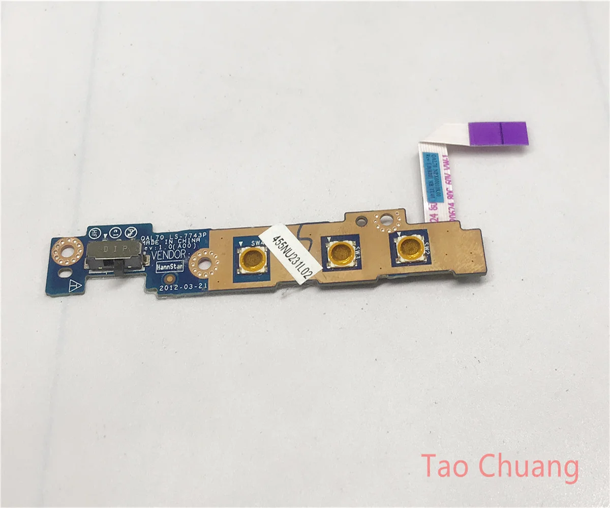 

038T7V LS-7743P FOR Dell Latitude E6330 laptop button board and cable