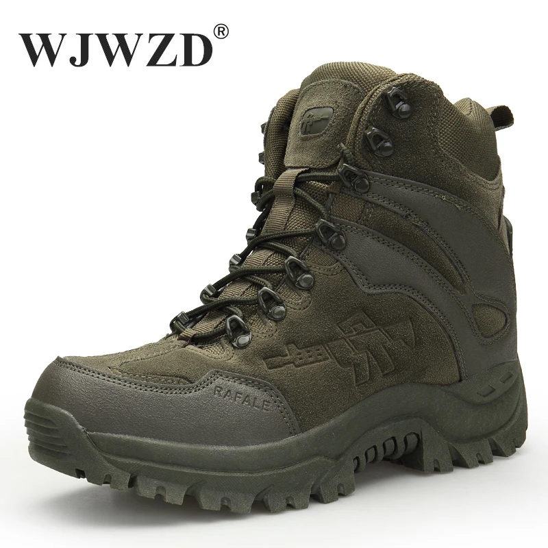 Retro Casual Men's Boots Outdoor Field Training Military Boots Men Trekking Camping Special Force Desert Army Green Ankle Boots